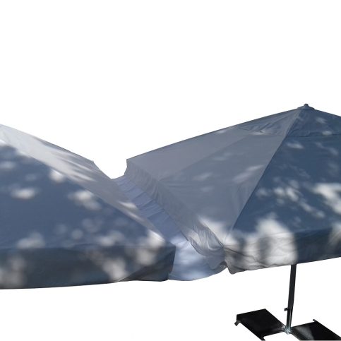 Regenrinne weiss für Sonnenschirm mieten - bei SUITESTUFF GmbH